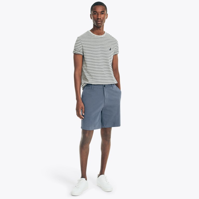 Nautica Striped Crewneck Gris | jT8xpaRH