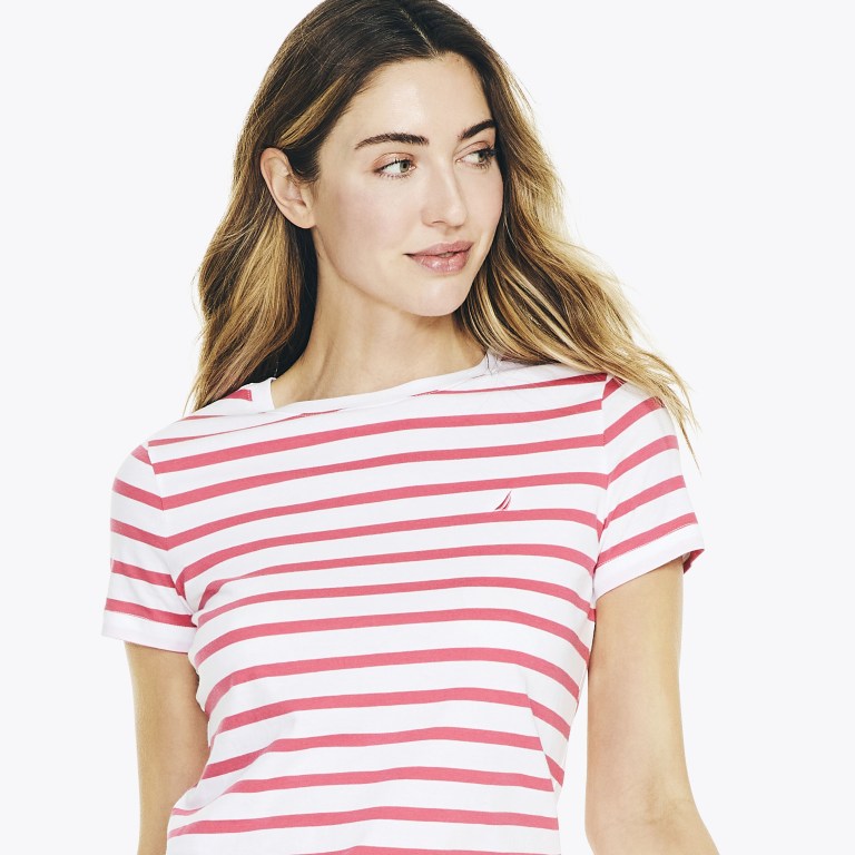 Nautica Striped Crewneck Rojas | qa0s2aIf