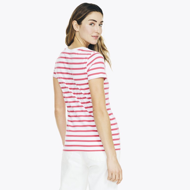 Nautica Striped Crewneck Rojas | qa0s2aIf