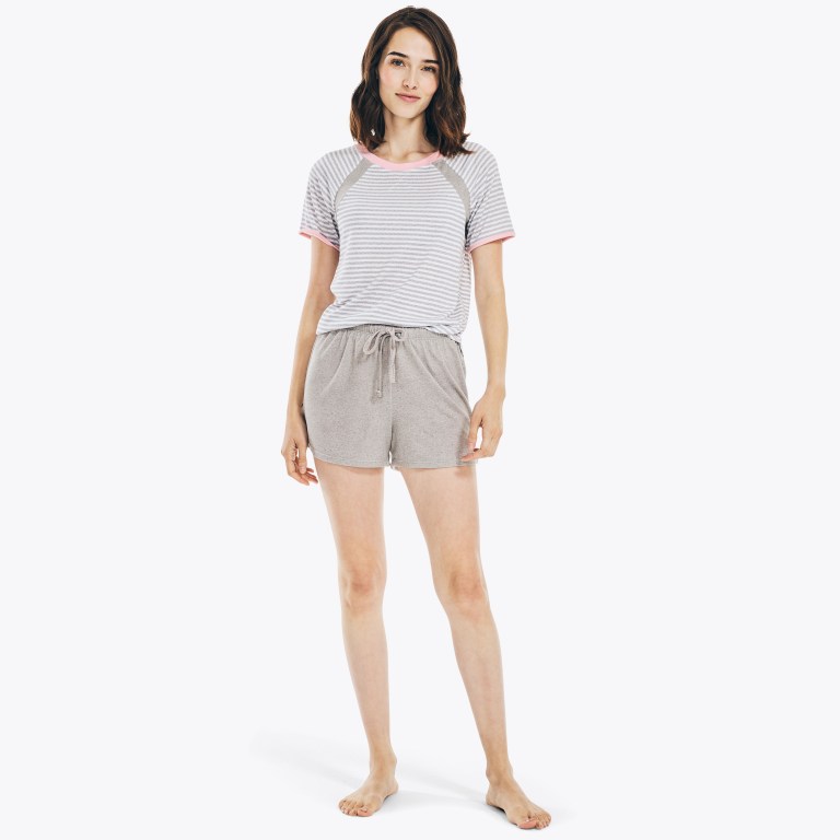 Nautica Striped Pajama Set Gris | f3CuAGCO