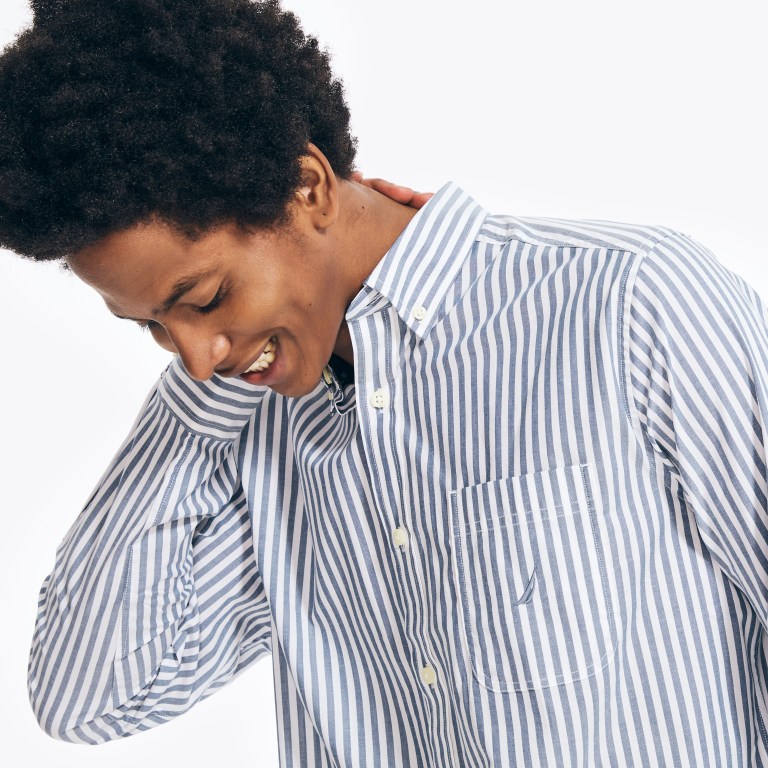 Nautica Striped Poplin Azules | TvTxjCxN