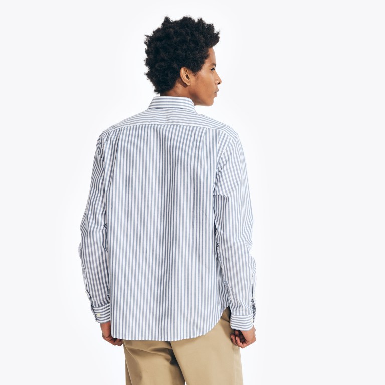 Nautica Striped Poplin Azules | TvTxjCxN