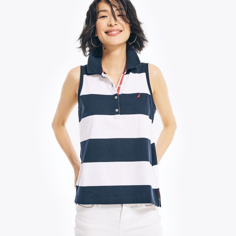 Nautica Striped Sin Manga Azules | AvdXKExK