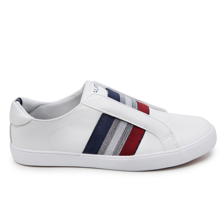 Nautica Striped Slip-on Blancas Azules | J1p0WvGD