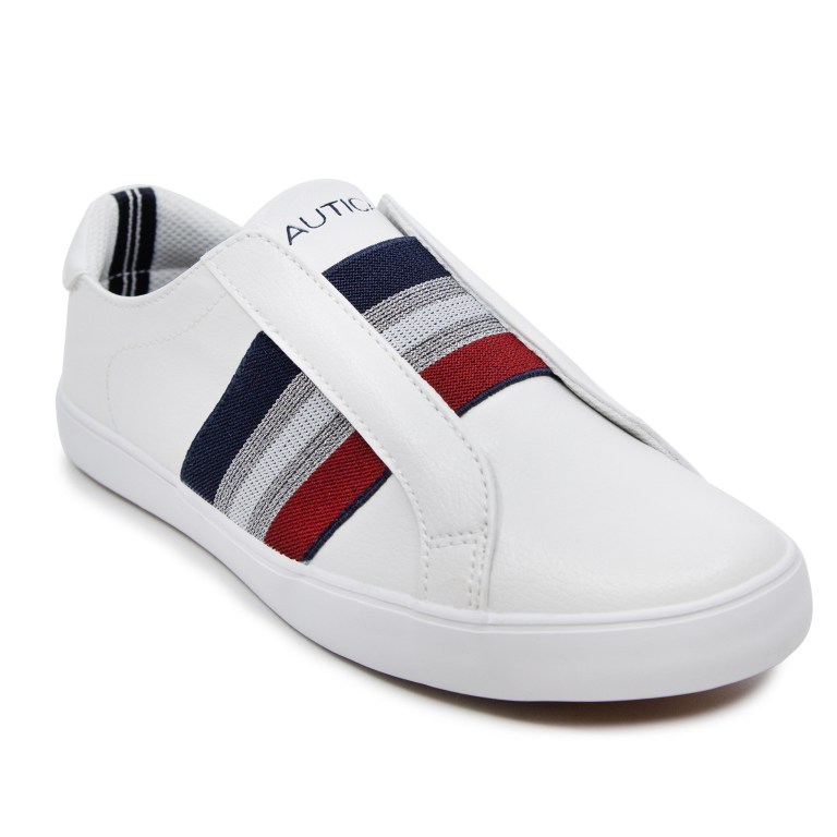 Nautica Striped Slip-on Blancas Azules | J1p0WvGD