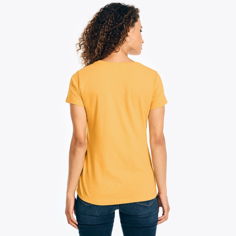 Nautica Studded Logo Crewneck Amarillo | ofP38g1z