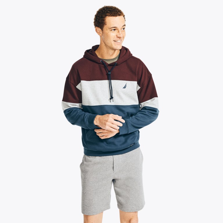 Nautica Sustainably Crafted Colorblock Hoodie Rojas | Vk0ctPwr