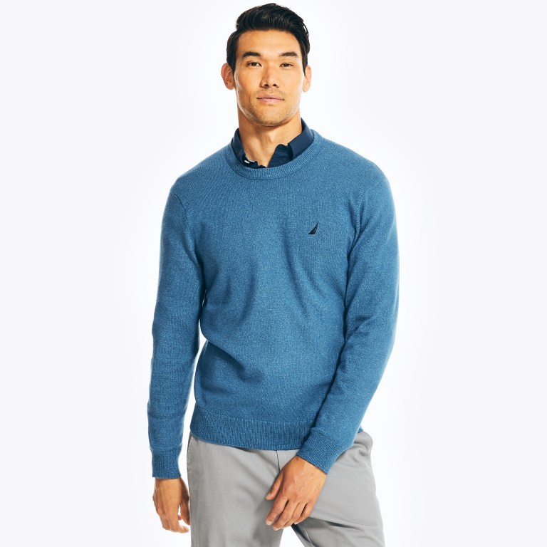 Nautica Sustainably Crafted Crewneck Azules | 8jdYXv6y