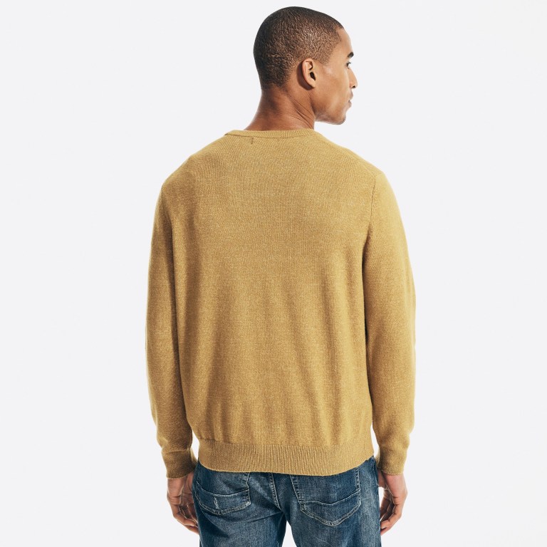 Nautica Sustainably Crafted Crewneck Marrones | HWgOgOUx