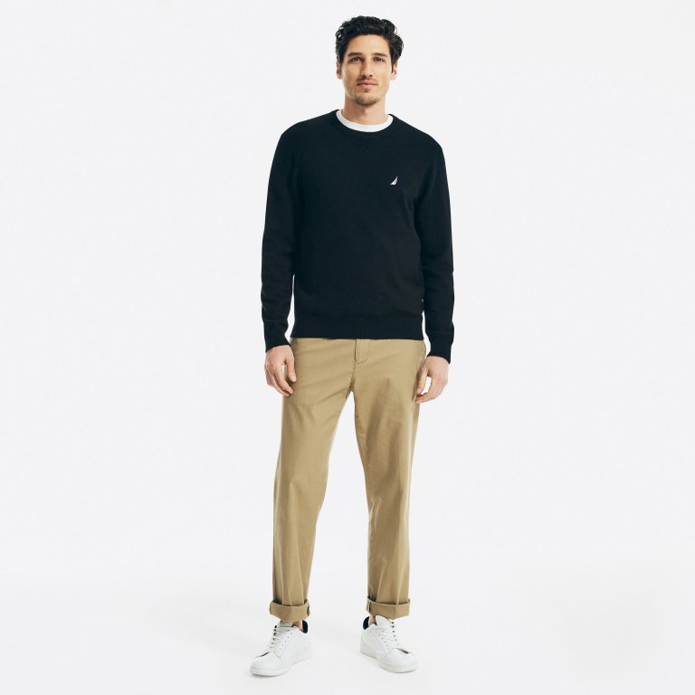 Nautica Sustainably Crafted Crewneck Negras | cIcsOmVf