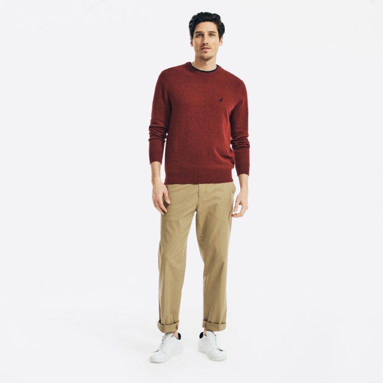 Nautica Sustainably Crafted Crewneck Rojas | sUSVC4Tg