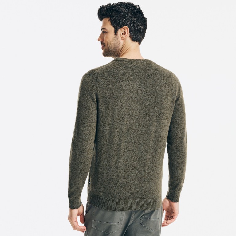 Nautica Sustainably Crafted Crewneck Verde Oliva | IO7bH2QW