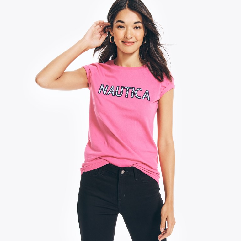 Nautica Sustainably Crafted Embroidered Logo Estampadas Burdeos | hLDuH6ac