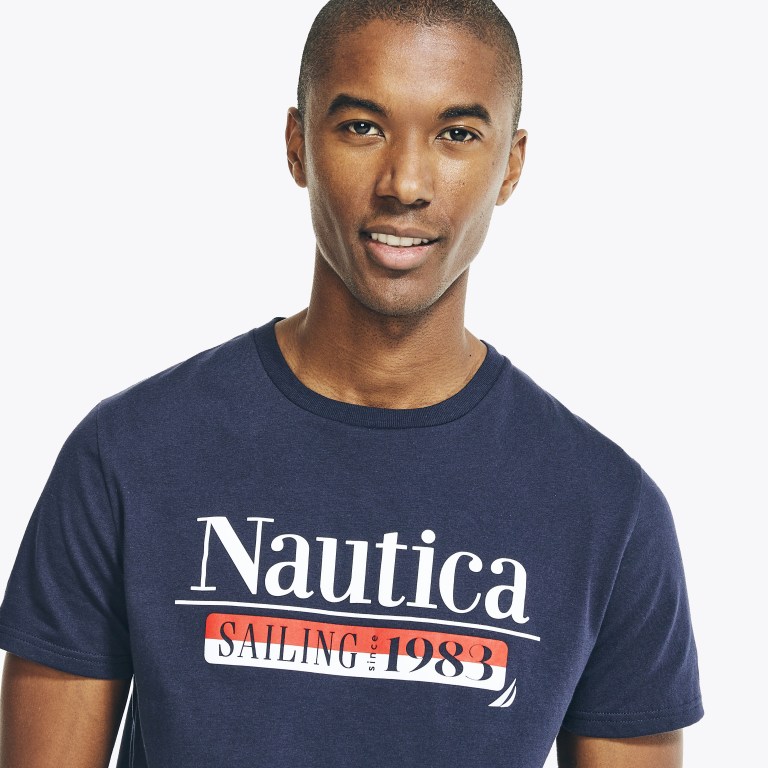 Nautica Sustainably Crafted Estampadas Azul Marino | UKMIZQ2W