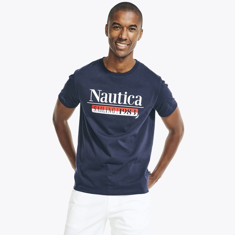 Nautica Sustainably Crafted Estampadas Azul Marino | UKMIZQ2W