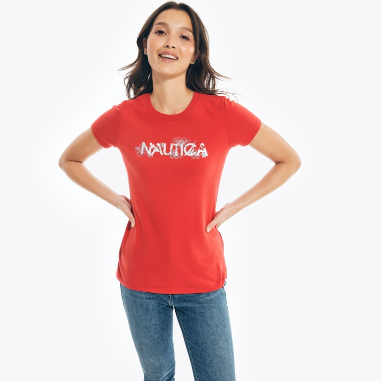 Nautica Sustainably Crafted Floral Foil Logo Rojas | NfMfSW4H