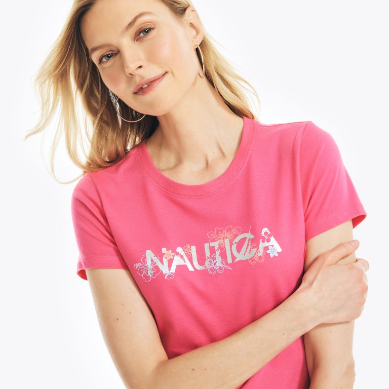 Nautica Sustainably Crafted Floral Foil Logo Rosas | mQkcTZaW