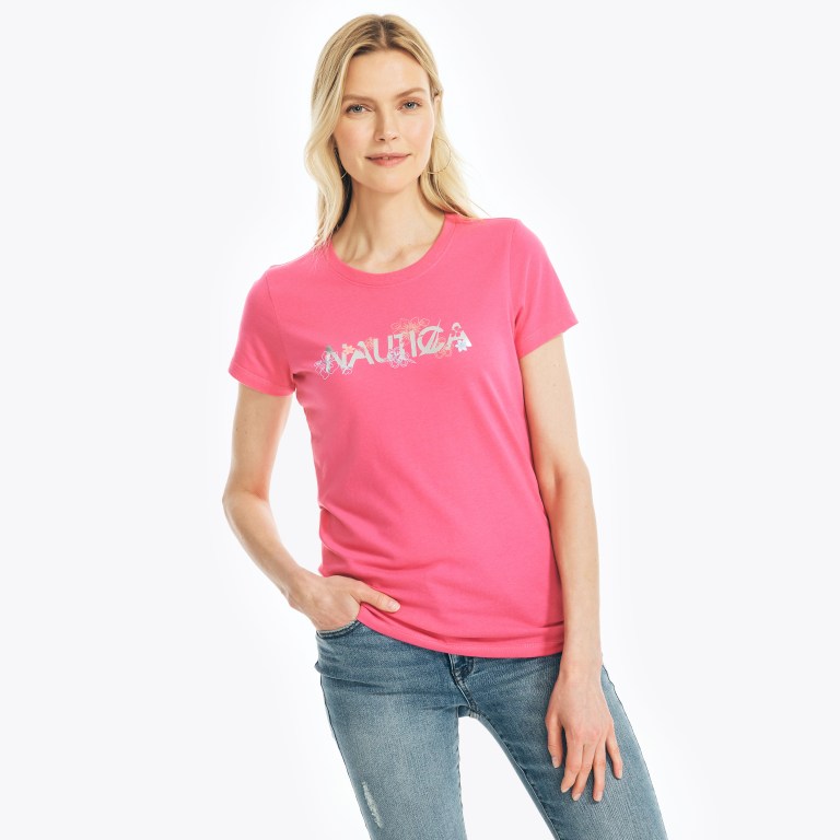 Nautica Sustainably Crafted Floral Foil Logo Rosas | mQkcTZaW