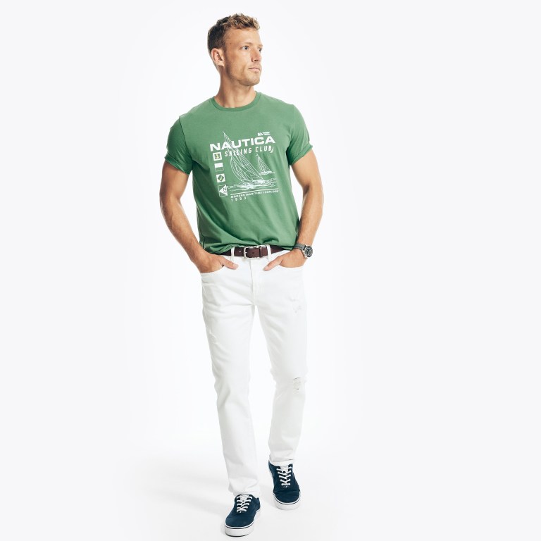 Nautica Sustainably Crafted Nautica Sailing Club Estampadas Verde | 0BtGyaCZ