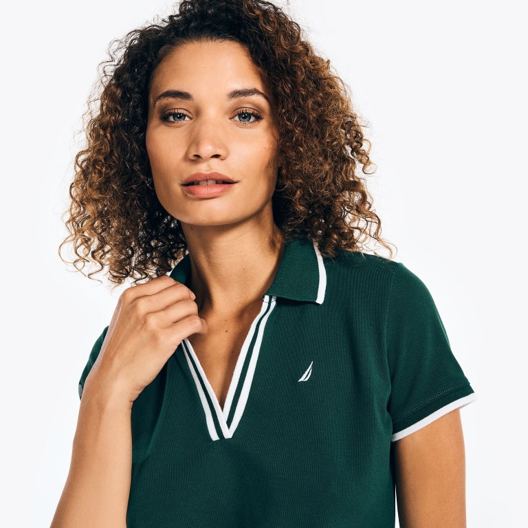 Nautica Sustainably Crafted Ocean Split-neck Verde | 9oH9EPNW