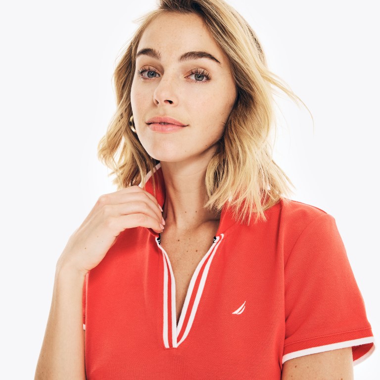 Nautica Sustainably Crafted Ocean Split-neck Naranjas | FVTAD5NB