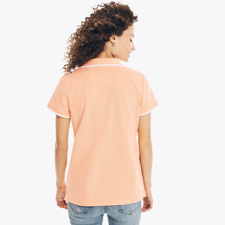 Nautica Sustainably Crafted Ocean Split-neck Naranjas | NtYmGxnj