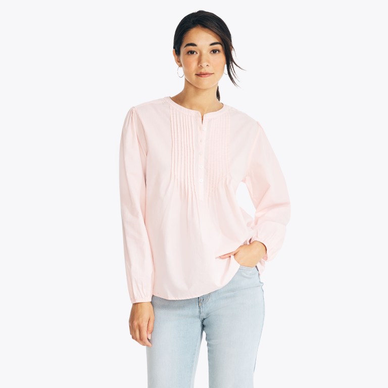 Nautica Sustainably Crafted Pintuck Popover Multicolor Rosas | bjir9npw