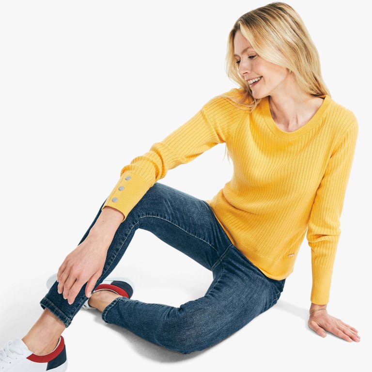 Nautica Sustainably Crafted Rib-knit Amarillo | koo15noF