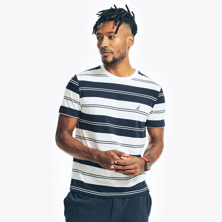 Nautica Sustainably Crafted Striped Blancas | 3JcKtazt