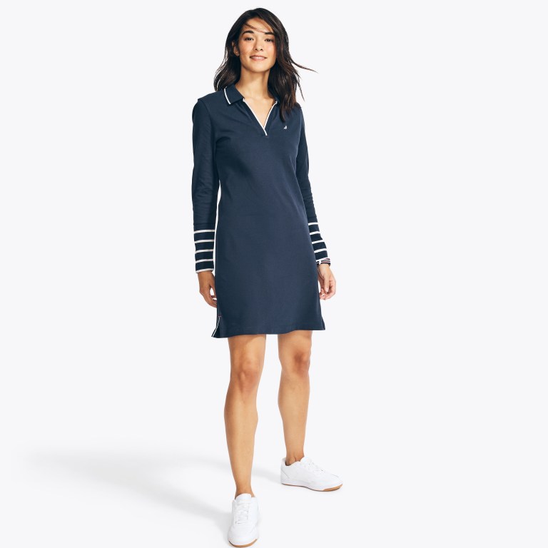 Nautica Sustainably Crafted Striped Long-sleeve Azules | KegZseA9