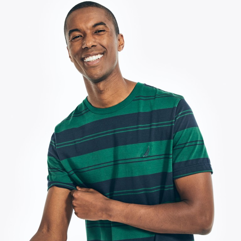 Nautica Sustainably Crafted Striped Verde | FcZMrfxx