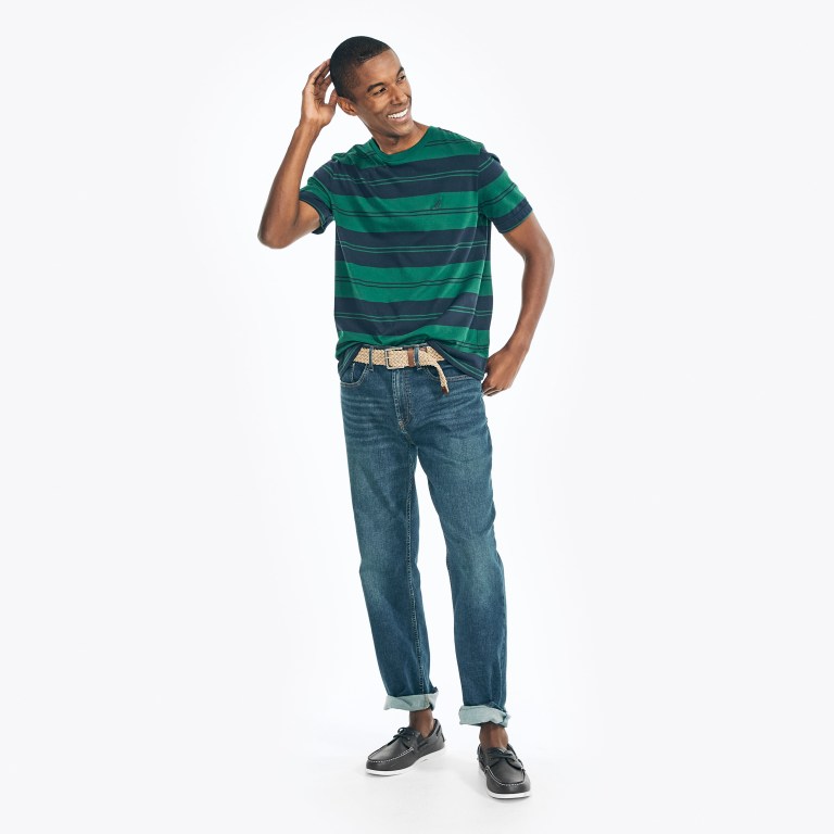 Nautica Sustainably Crafted Striped Verde | FcZMrfxx