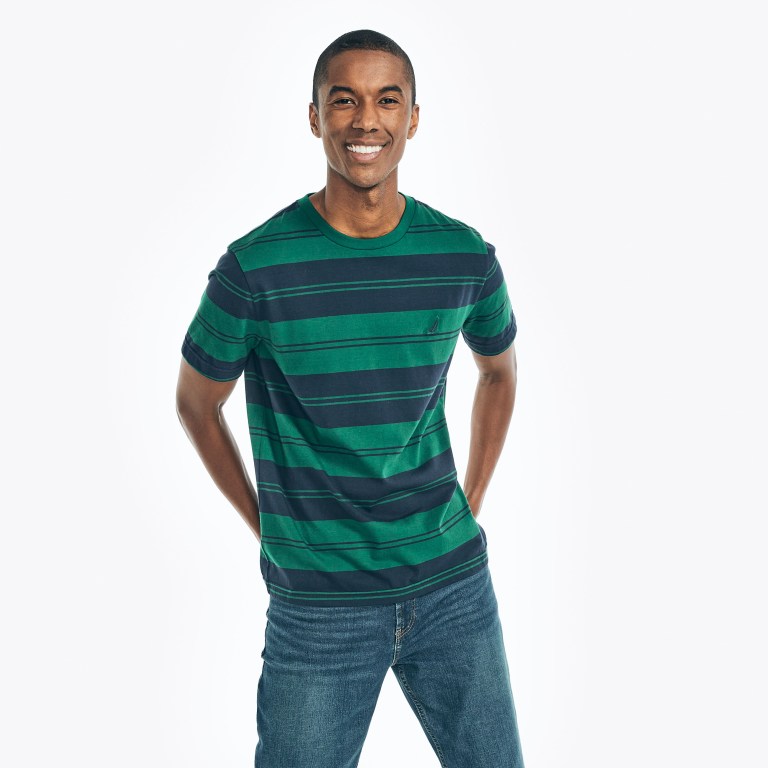 Nautica Sustainably Crafted Striped Verde | FcZMrfxx