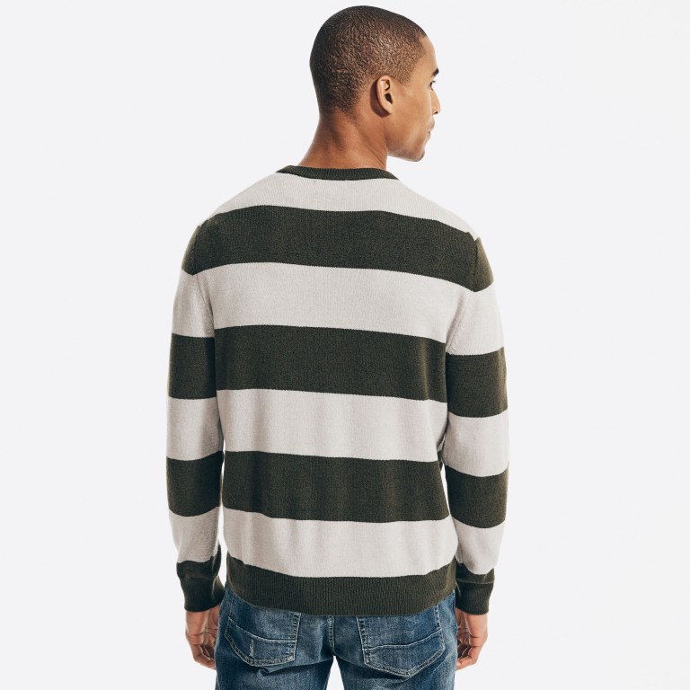 Nautica Sustainably Crafted Striped Verde Oliva | ll97Jlvg