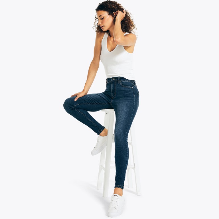 Nautica Sustainably Crafted True Flex Fit High-rise Skinny Denim Azules | E9lyItiL