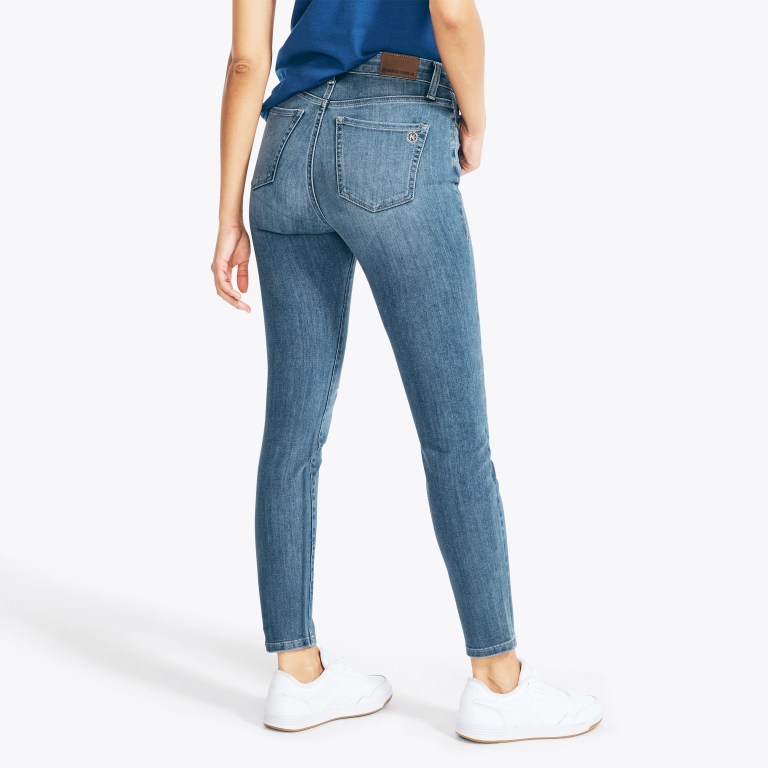 Nautica Sustainably Crafted True Flex High-rise Curvy Fit Skinny Denim Turquesa | 4YhwgDPG