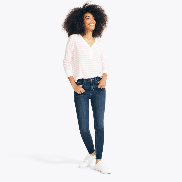 Nautica Sustainably Crafted True Flex High-rise Curvy Fit Skinny Denim Azules Amarillo | LVoBmT6H