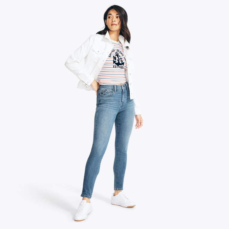 Nautica Sustainably Crafted True Flex High-rise Skinny Denim Turquesa | bRQz5oMS