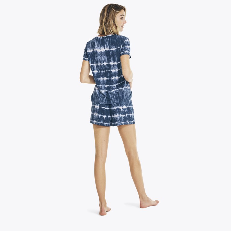 Nautica Tie-dye Print Pajama Set Azules | C8Sumwkc