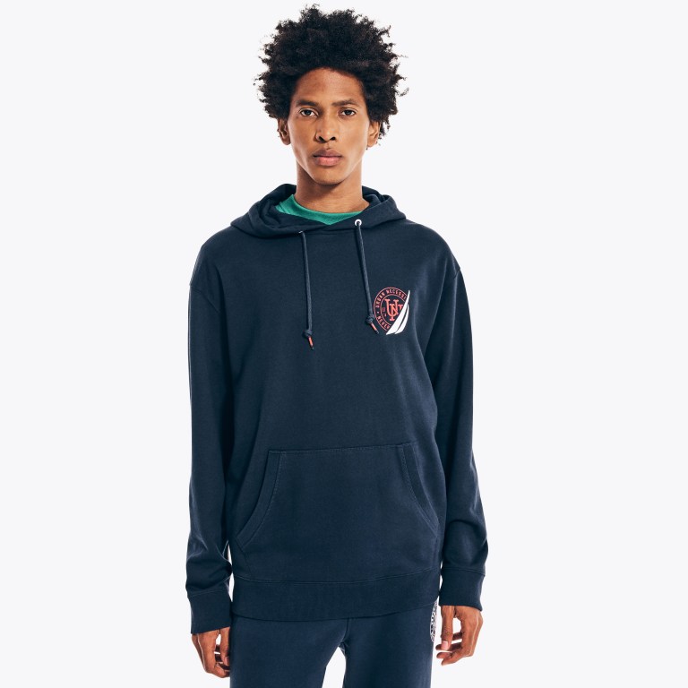 Nautica Urban Necessities X Nautica Estampadas Pullover Hoodie Azul Marino | OeMDncnu