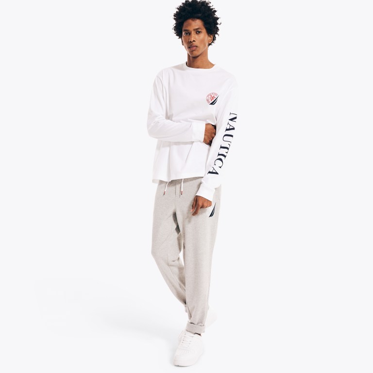 Nautica Urban Necessities X Nautica Estampadas Long-sleeve Blancas | fjTAFq5C