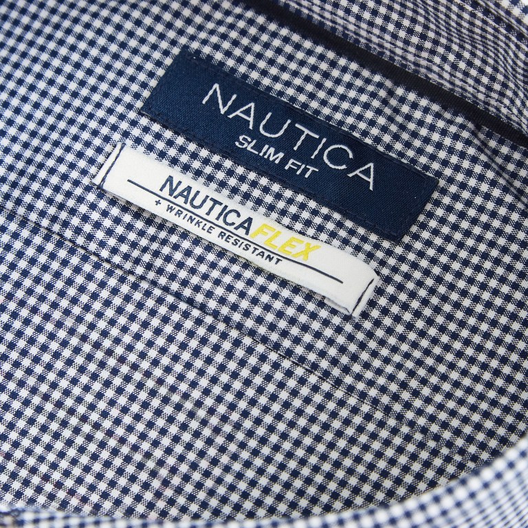 Nautica Wrinkle-resistant Plaid Wear To Trabajo Azul Marino | Uo1fg1iE