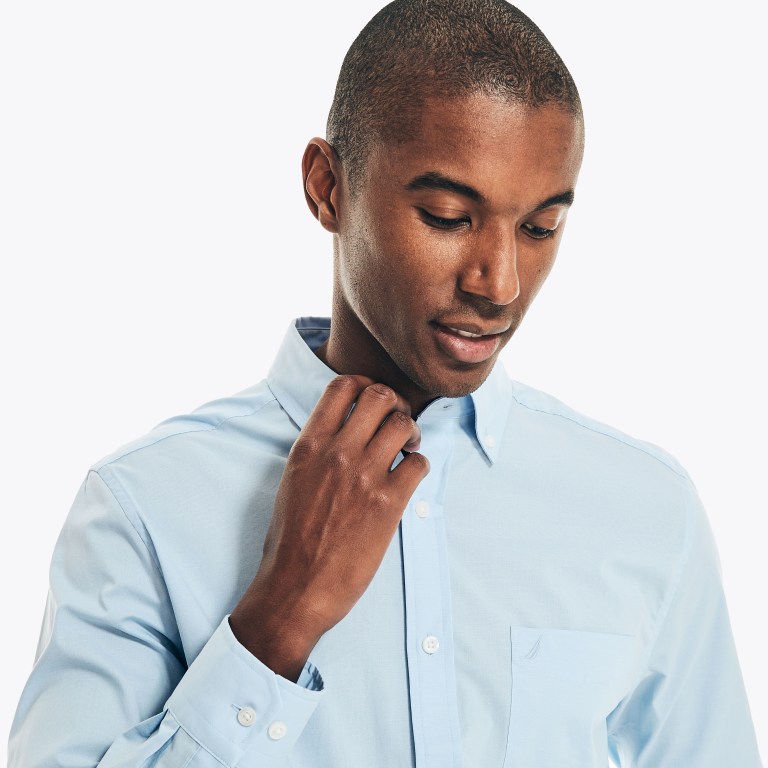 Nautica Wrinkle-resistant Wear To Trabajo Azur Azules | 9j3axNDh