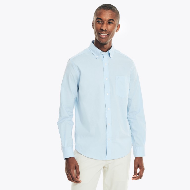 Nautica Wrinkle-resistant Wear To Trabajo Azur Azules | 9j3axNDh