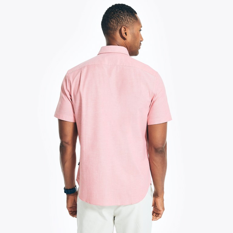 Nautica Wrinkle-resistant Wear To Trabajo -sleeve Rojas | cUVkguvr