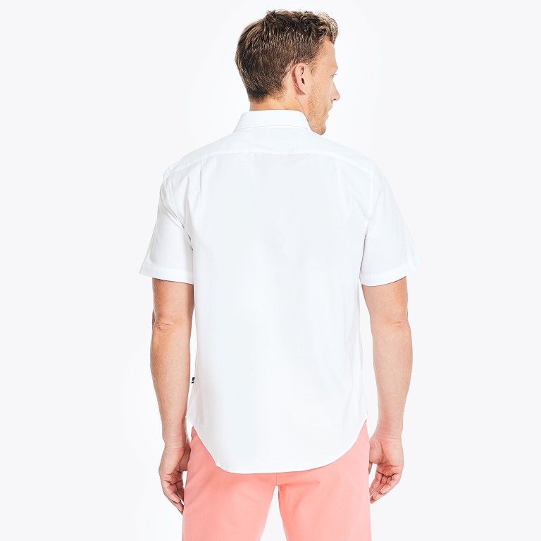 Nautica Wrinkle-resistant Wear To Trabajo -sleeve Blancas | xAW69rUN