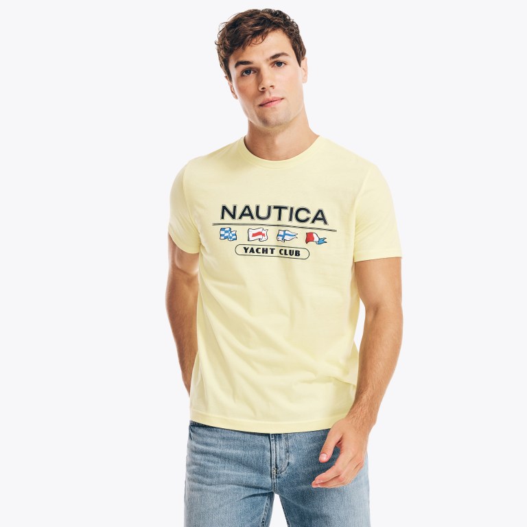 Nautica Yacht Club Estampadas Amarillo | yWff1KPB