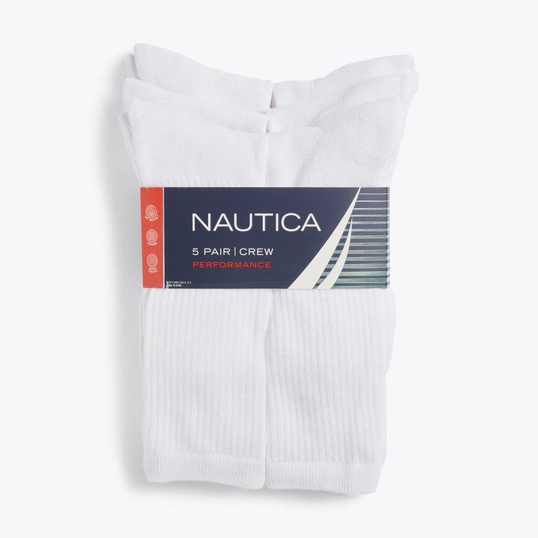 Nautica Atléticos Crew , 5-pack Multicolor | 15NvDFFt