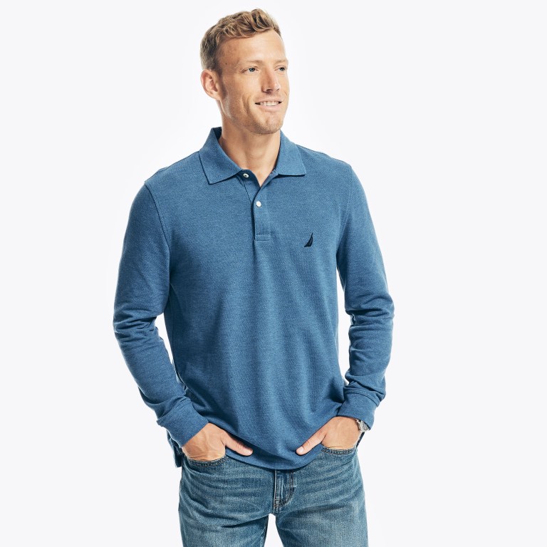 Nautica Classic Fit Long-sleeve Deck Azules | X8sVwVmM