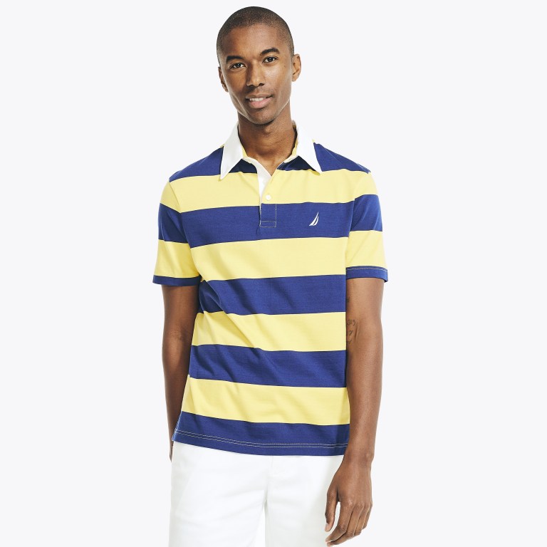 Nautica Classic Fit Striped Amarillo Claro | 0bXTomwS